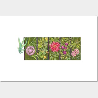 Blooms in Fenced Garden Posters and Art